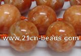 CCA457 15.5 inches 18mm round orange calcite gemstone beads