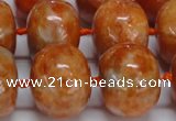CCA461 15.5 inches 15*20mm rondelle orange calcite gemstone beads