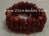 CCB101 7.5 inches Vagarious coral bracelet jewelry wholesale