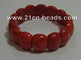 CCB110 7.5 inches red coral stretchy bracelet jewelry wholesale
