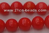 CCB126 15.5 inches 8mm round red coral beads strand wholesale
