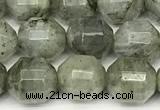 CCB1421 15 inches 9mm - 10mm faceted labradorite beads
