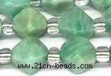 CCB1611 15 inches 10mm faceted amazonite gemstone beads
