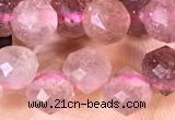 CCB1641 15 inches 6mm faceted teardrop strawberry quartz beads