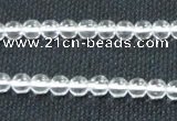 CCC277 15.5 inches 4mm round A grade natural white crystal beads