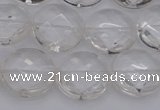CCC505 15.5 inches 14mm faceted coin natural white crystal beads