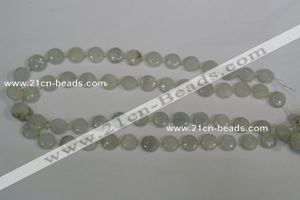 CCE11 15.5 inches 12mm flat round natural celestite gemstone beads