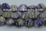 CCG01 15.5 inches 10mm flat round natural charoite gemstone beads