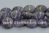 CCG02 15.5 inches 12mm flat round natural charoite gemstone beads