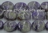 CCG03 15.5 inches 14mm flat round natural charoite gemstone beads