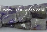 CCG08 15.5 inches 12*16mm rectangle natural charoite gemstone beads