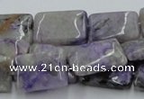 CCG09 15.5 inches 15*20mm rectangle natural charoite gemstone beads