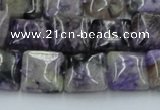 CCG10 15.5 inches 14*14mm square natural charoite gemstone beads