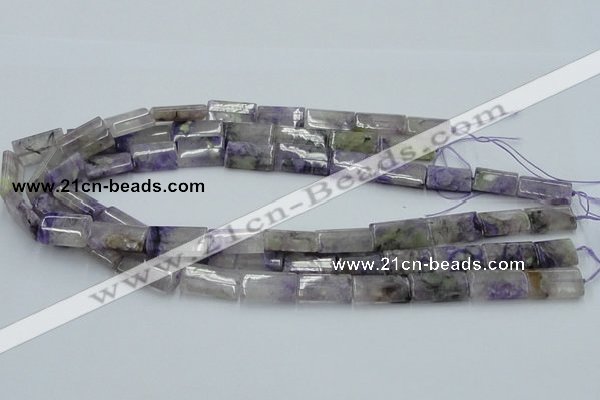 CCG11 15.5 inches 12*20mm rectangle natural charoite gemstone beads