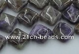CCG12 15.5 inches 12*12mm diamond natural charoite gemstone beads
