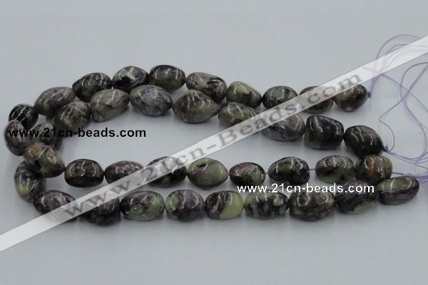 CCG16 15.5 inches 15*22mm nugget natural charoite gemstone beads