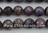 CCG53 15.5 inches 10mm faceted round natural charoite beads