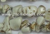 CCH232 34 inches 5*8mm white howlite turquoise chips beads wholesale