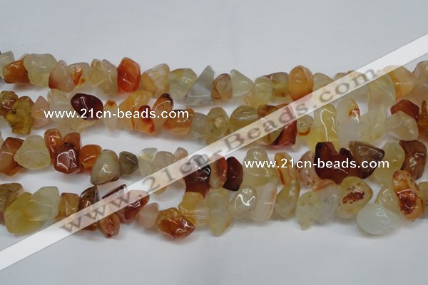 CCH305 34 inches 8*12mm red agate chips gemstone beads wholesale