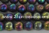 CCJ352 15.5 inches 8mm carved round plated China jade beads