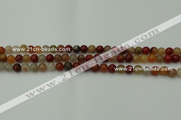 CCJ450 15.5 inches 4mm round colorful jasper beads wholesale