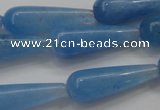 CCN1700 15.5 inches 10*30mm teardrop candy jade beads wholesale