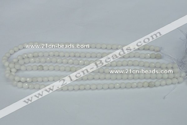CCN1801 15 inches 6mm faceted round candy jade beads wholesale