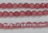 CCN1831 15 inches 6mm faceted round candy jade beads wholesale