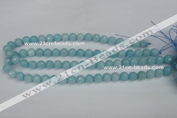 CCN1863 15 inches 10mm faceted round candy jade beads wholesale