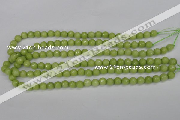 CCN1902 15 inches 8mm faceted round candy jade beads wholesale