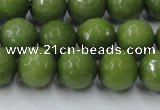CCN2040 15 inches 12mm faceted round candy jade beads wholesale