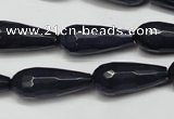 CCN2153 15.5 inches 10*25mm faceted teardrop candy jade beads