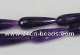 CCN2171 15.5 inches 8*25mm faceted teardrop candy jade beads