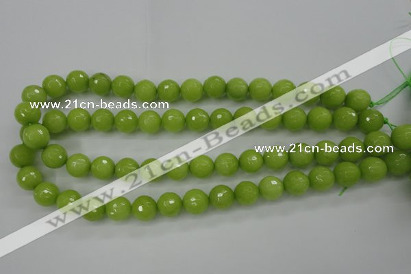 CCN2274 15.5 inches 12mm faceted round candy jade beads wholesale