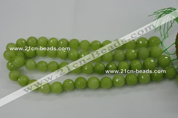 CCN2275 15.5 inches 14mm faceted round candy jade beads wholesale
