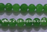 CCN2301 15.5 inches 10mm faceted round candy jade beads wholesale