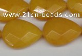 CCN2326 15.5 inches 18*25mm faceted flat teardrop candy jade beads