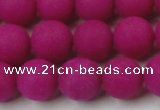 CCN2444 15.5 inches 8mm round matte candy jade beads wholesale
