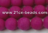 CCN2504 15.5 inches 14mm round matte candy jade beads wholesale