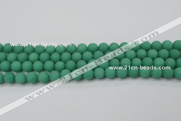 CCN2510 15.5 inches 14mm round matte candy jade beads wholesale