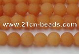 CCN2516 15.5 inches 6mm round matte candy jade beads wholesale