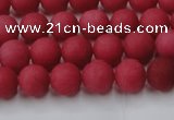 CCN2531 15.5 inches 8mm round matte candy jade beads wholesale