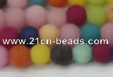CCN2553 15.5 inches 8mm round mixed color matte candy jade beads