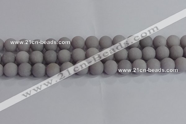 CCN2584 15.5 inches 12mm round matte candy jade beads wholesale