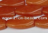 CCN2620 15.5 inches 15*30mm twisted rectangle candy jade beads