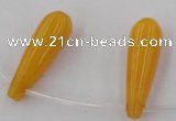 CCN2735 Top-drilled 10*30mm teardrop candy jade beads wholesale