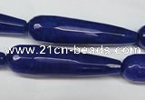 CCN2896 15.5 inches 10*40mm faceted teardrop candy jade beads