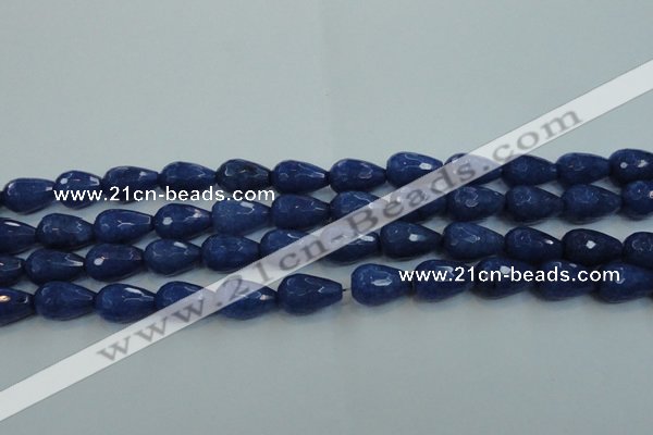 CCN3014 15.5 inches 10*15mm faceted teardrop candy jade beads