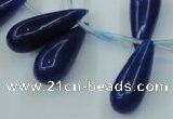CCN3027 15.5 inches 10*25mm teardrop candy jade beads wholesale
