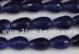 CCN3784 15.5 inches 8*12mm faceted teardrop candy jade beads